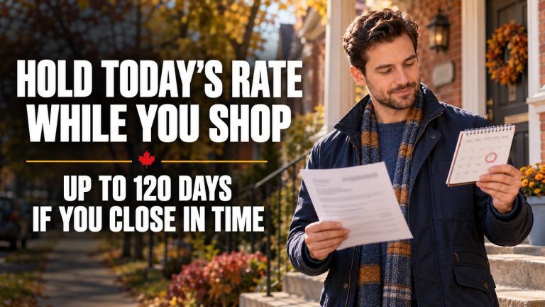 Ottawa buyer on the front step of an older brick home, holding a pre-approval letter and a calendar with one date circled